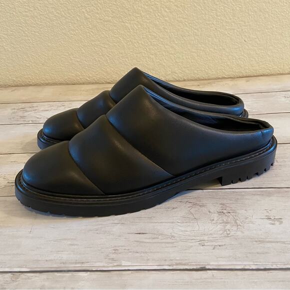 STAUD Astro Quilted Vegan Leather Mules Slides Black size 40 - Picture 4 of 10
